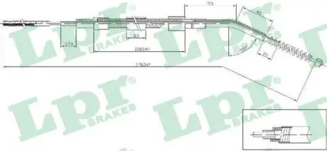 C0068B Трос ручного гальма LPR підбір по vin на Brocar