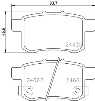 8DB355013631 Комплект гальмівних колодок, дискове гальмо HELLA підбір по vin на Brocar