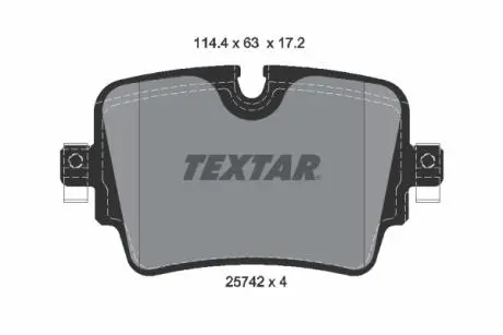 2574201 Гальмівні колодки (набір) TEXTAR підбір по vin на Brocar