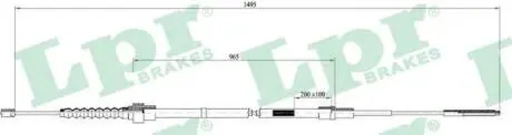 C0951B Трос ручного гальма LPR підбір по vin на Brocar