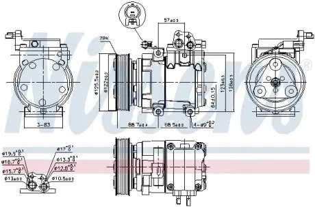890129 Компресор кондиціонера NISSENS підбір по vin на Brocar