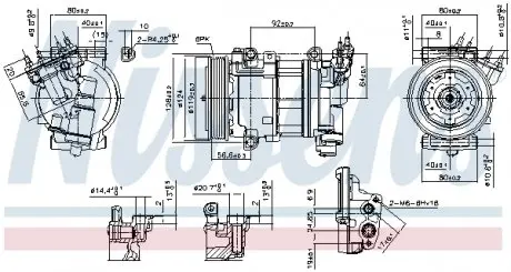 890051 Компресор NISSENS підбір по vin на Brocar
