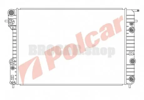 5528082 Радиатор двигателя OMEGA B 94- POLCAR підбір по vin на Brocar