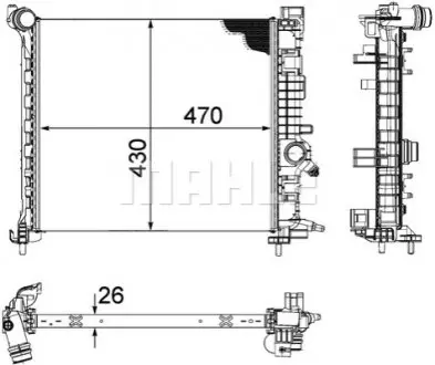 CR1188000P CHŁODNICA OPEL MERIVA 1,4 10- MAHLE / KNECHT подбор по vin на Brocar