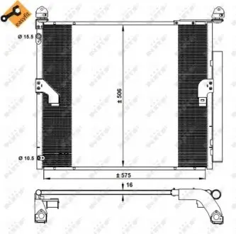350335 Радіатор кондиціонера TOYOTA LANDCRUISER PRADO 3.0D 09- NRF підбір по vin на Brocar