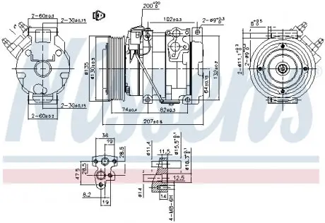 89558 Компресор NISSENS підбір по vin на Brocar