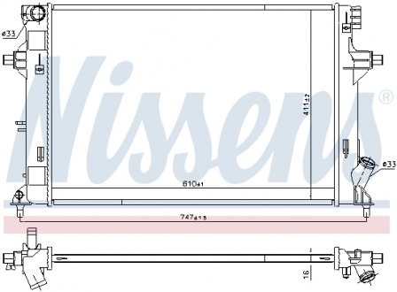 606552 Радиатор охлаждения NISSENS підбір по vin на Brocar