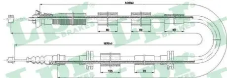 C0223B Трос, стояночная тормозная система LPR подбор по vin на Brocar