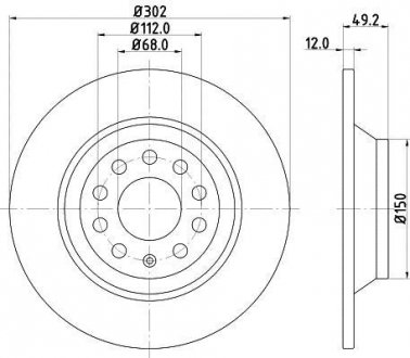 8DD355111181 Тормозной диск HELLA подбор по vin на Brocar