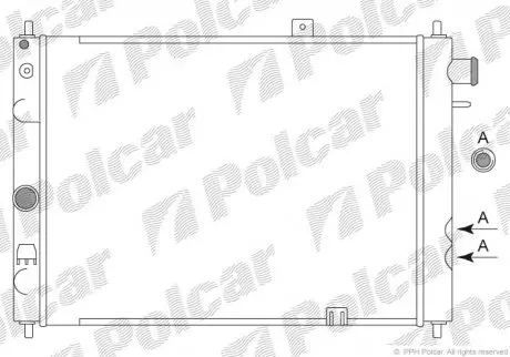 551308A2 Радиатор двигателя ASCONA C 81- POLCAR подбор по vin на Brocar
