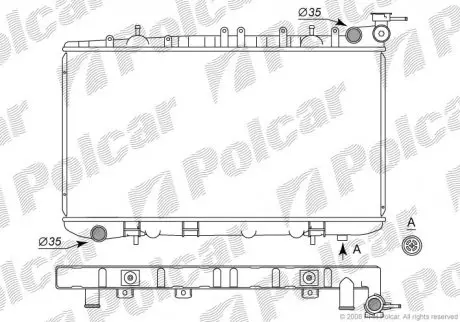 2728082 Радіатор охолодження POLCAR підбір по vin на Brocar