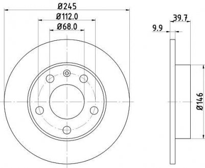 8DD355107541 Тормозной диск HELLA подбор по vin на Brocar