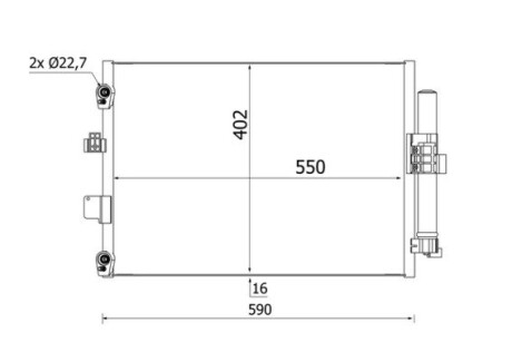 AC960000S CHŁODNICA KLIMATYZACJI FORD MAHLE / KNECHT підбір по vin на Brocar