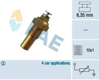 32100 Датчик, температура охолоджуючої рідини FAE підбір по vin на Brocar