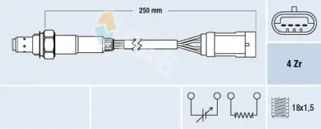 77151 Лямбда-зонд FAE подбор по vin на Brocar