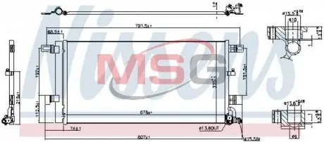941076 Конденсатор кондиціонера Audi A4 15+ (вир-во Nissens) NISSENS підбір по vin на Brocar