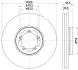 8DD355123131 Диск гальмівний передній Ford Transit 2.0, 2.2 TDCi 13- HELLA підбір по vin на Brocar