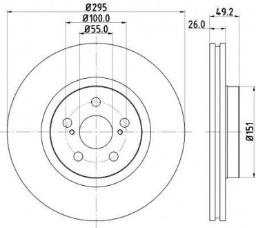 8DD355111651 Тормозной диск HELLA підбір по vin на Brocar