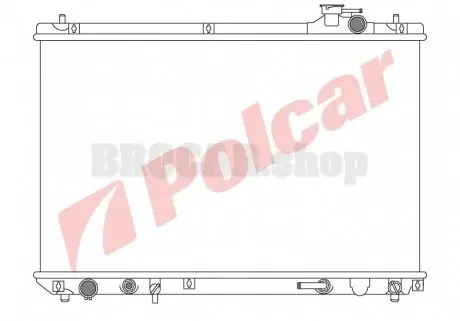 8060081 Радиатор двигателя RX 99-03 POLCAR подбор по vin на Brocar