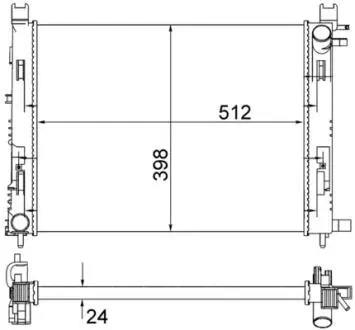CR2166001S Радиатор охлаждения Renault Dokker/Dacia Logan 1.2TCe/1.6/1.5dCi 12- MAHLE / KNECHT подбор по vin на Brocar