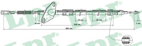 C0412B Трос, стояночная тормозная система LPR підбір по vin на Brocar