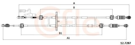 127287 Трос КПП Fiat Doblo 1.6-2.0 MTJ 09- COFLE подбор по vin на Brocar