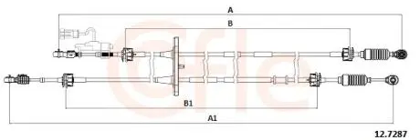 127287 Трос КПП Fiat Doblo 1.6-2.0 MTJ 09- COFLE подбор по vin на Brocar