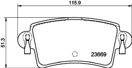 8DB355009421 Гальмівні колодки, дискове гальмо (набір) HELLA підбір по vin на Brocar