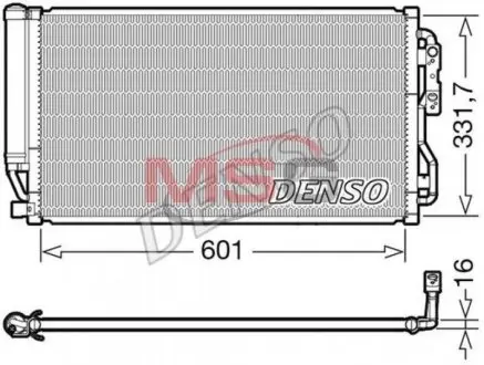 DCN05035 Радіатор кондиціонера DENSO підбір по vin на Brocar