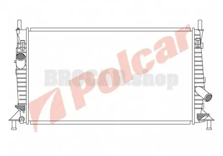 3202081 Радіатор двигуна 3 03- POLCAR підбір по vin на Brocar