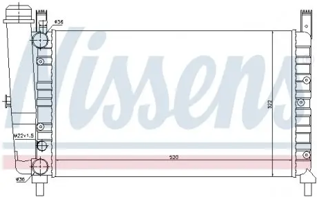61852 Радіатор охолодження NISSENS підбір по vin на Brocar