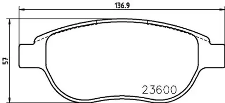 8DB355018871 Гальмівні колодки, дискове гальмо (набір) HELLA підбір по vin на Brocar