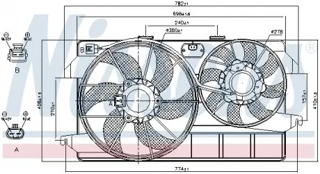 85263 Вентилятор радіатора NISSENS підбір по vin на Brocar