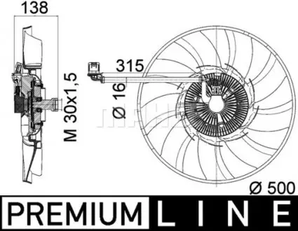 CFF471000P Вентилятор радиатора MAHLE / KNECHT підбір по vin на Brocar