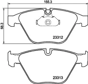 8DB355015391 Комплект тормозных колодок, дисковый тормоз HELLA подбор по vin на Brocar
