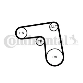 7PK1076K1 ZESTAW PASKA PK /C CONTITECH підбір по vin на Brocar