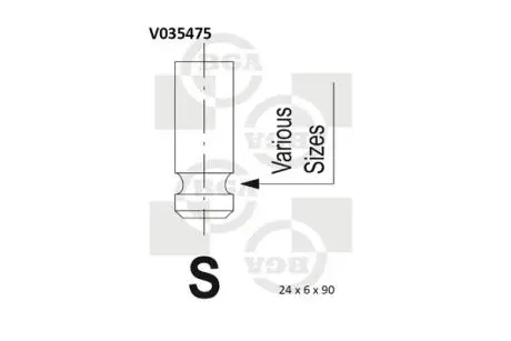 V035475 Клапан двигателя BGA подбор по vin на Brocar