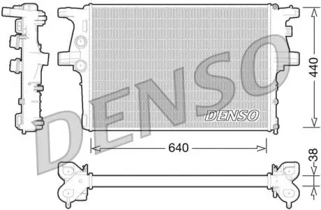 DRM12008 Радиатор, охлаждение двигателя DENSO підбір по vin на Brocar
