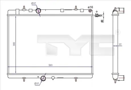 7260020R Теплообмінник TYC підбір по vin на Brocar