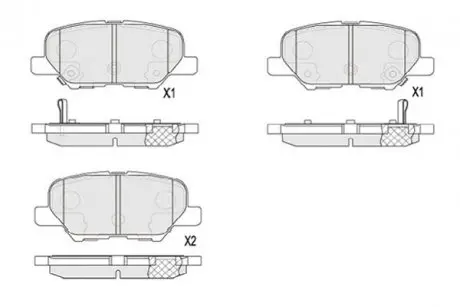 KBP5551 Колодки тормозные (задние) Mitsubishi Outlander III/Mazda 6 12- (Akebono) KAVO подбор по vin на Brocar