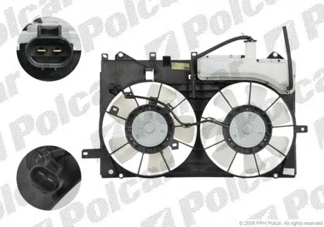 816223W1 Вентилятор (з корпусом/кронштейном) TOYOTA PRIUS 04- POLCAR подбор по vin на Brocar