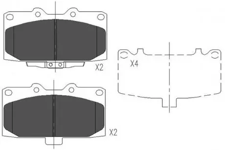 KBP8003 Колодки тормозные перед. Subaru Impreza 98-09 KAVO подбор по vin на Brocar