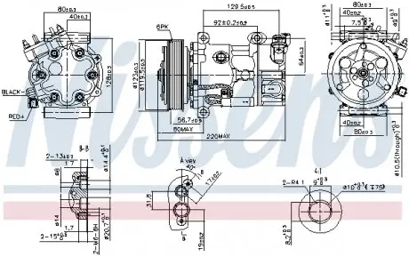 890743 Компресор кондиціонера NISSENS підбір по vin на Brocar