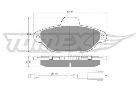 1596 KLOCKI HAMULC. FIAT 500 1,2 07- PRZÓD TOMEX подбор по vin на Brocar