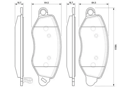 0986424657 Гальмівні колодки, дискове гальмо (набір) BOSCH підбір по vin на Brocar