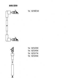 800209 Проводи запалювання Ford Transit 1.6/2.0 86-92 (к-кт) BREMI підбір по vin на Brocar