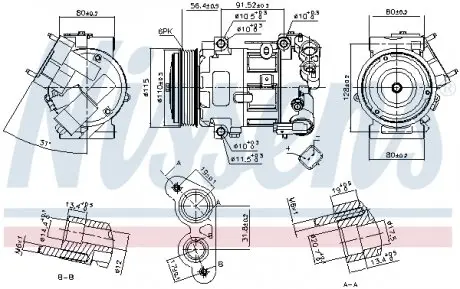 890324 Компресор кондиціонера NISSENS підбір по vin на Brocar
