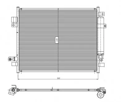 350418 Радіатор кондиціонера NISSAN NOTE 13- NRF підбір по vin на Brocar