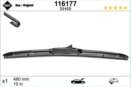 116177 Щітка склоочисника SWF підбір по vin на Brocar