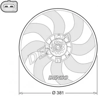 DER02006 Вентилятор охолодження AUDI A6 2010 - 2018 DENSO підбір по vin на Brocar